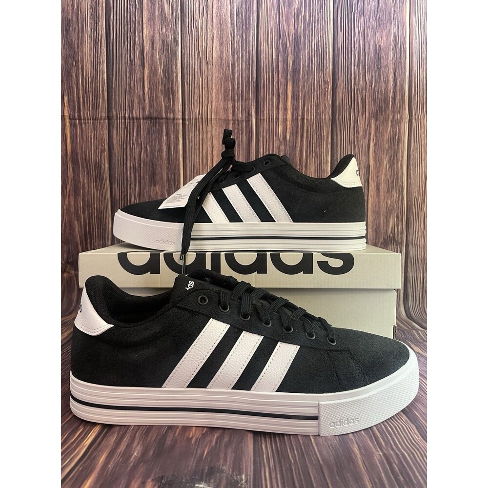 adidas Daily 4.0 Black White Mens Sneakers Skate IF4502 Sz 10.5